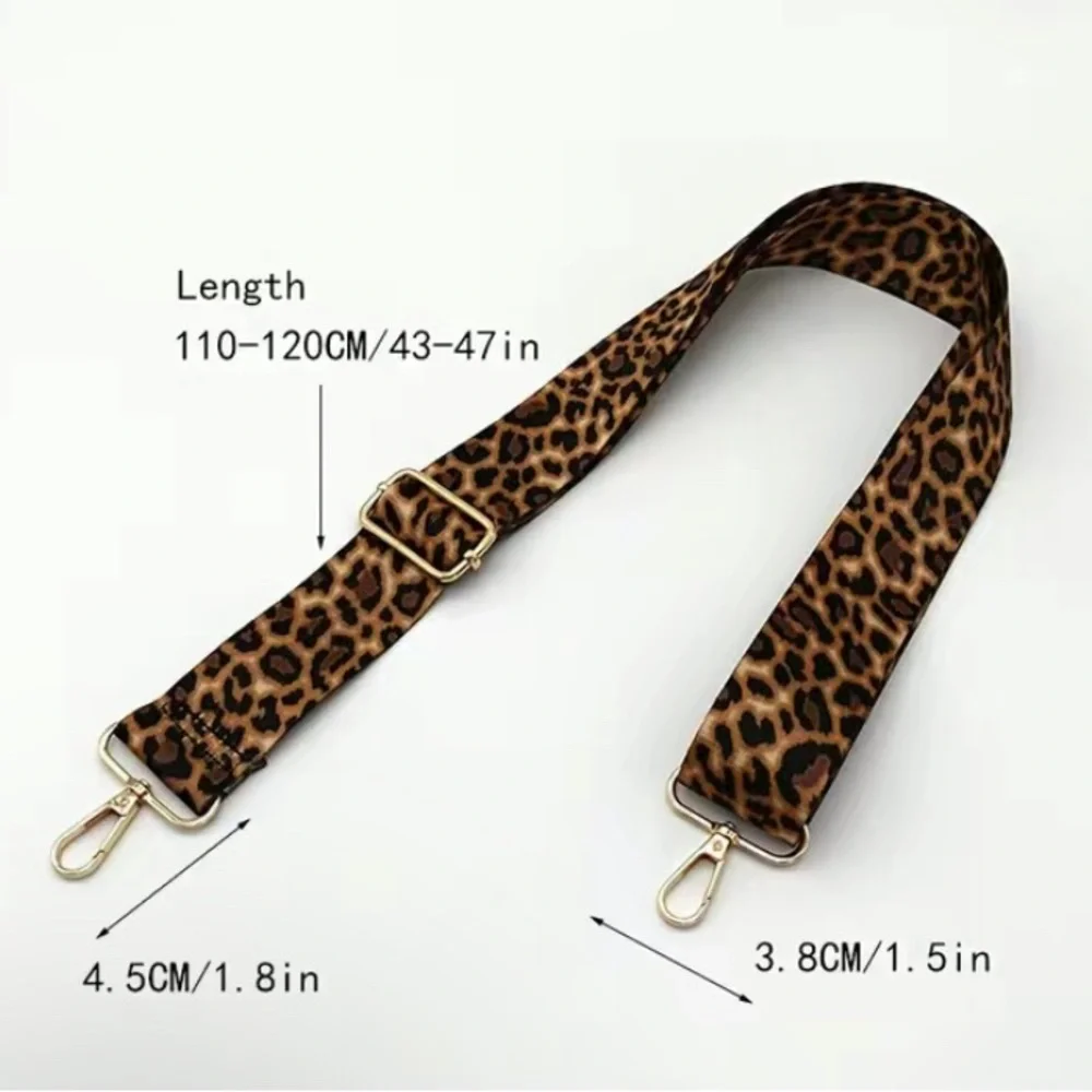 🍀1pcs- Wide range handbag adjustable Leopard Print Shoulder Strap - Picture 3 of 6